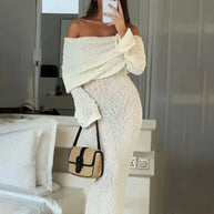 WW | Off-shoulder Maxi-Kleid für Damen