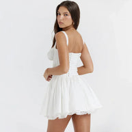 WW - Sexy Mini Kleid mit Spitzendetails | Cocktailkleid mit Korsett
