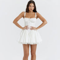WW - Sexy Mini Kleid mit Spitzendetails | Cocktailkleid mit Korsett