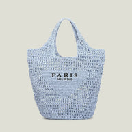 WW Milano - Handgewebte Tasche mit WW- und Milano-Aufdruck