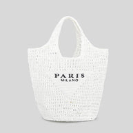 WW Milano - Handgewebte Tasche mit WW- und Milano-Aufdruck