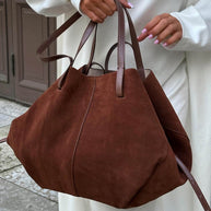 WW | braune und schwarze Tote Bag für Damen - schicke und vielseitige Handtasche