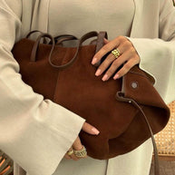 WW | braune und schwarze Tote Bag für Damen - schicke und vielseitige Handtasche
