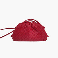WW | Leder Umhängetasche für Damen - minimalistische gewebte Tasche