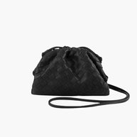 WW | Leder Umhängetasche für Damen - minimalistische gewebte Tasche