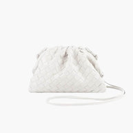 WW | Leder Umhängetasche für Damen - minimalistische gewebte Tasche