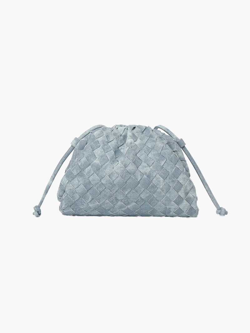 WW | Leder Umhängetasche für Damen - minimalistische gewebte Tasche