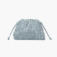 WW | Leder Umhängetasche für Damen - minimalistische gewebte Tasche
