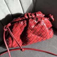 WW | Leder Umhängetasche für Damen - minimalistische gewebte Tasche
