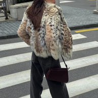 WW | Leopardenmuster Pelzjacke