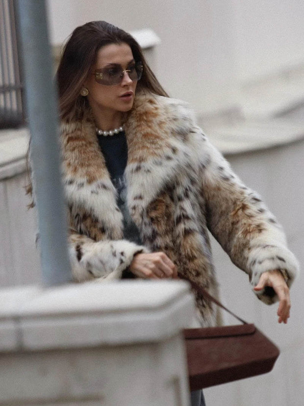 WW | Leopardenmuster Pelzjacke