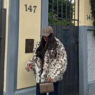 WW | Leopardenmuster Pelzjacke