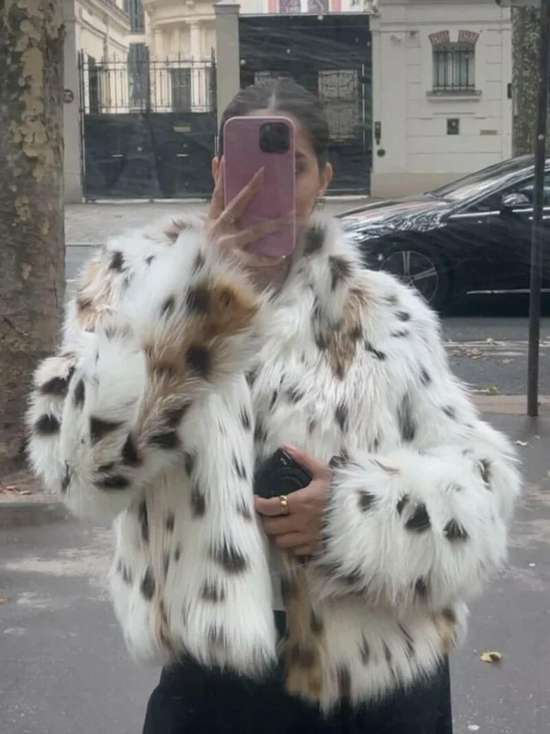 WW | Leopardenmuster Pelzjacke