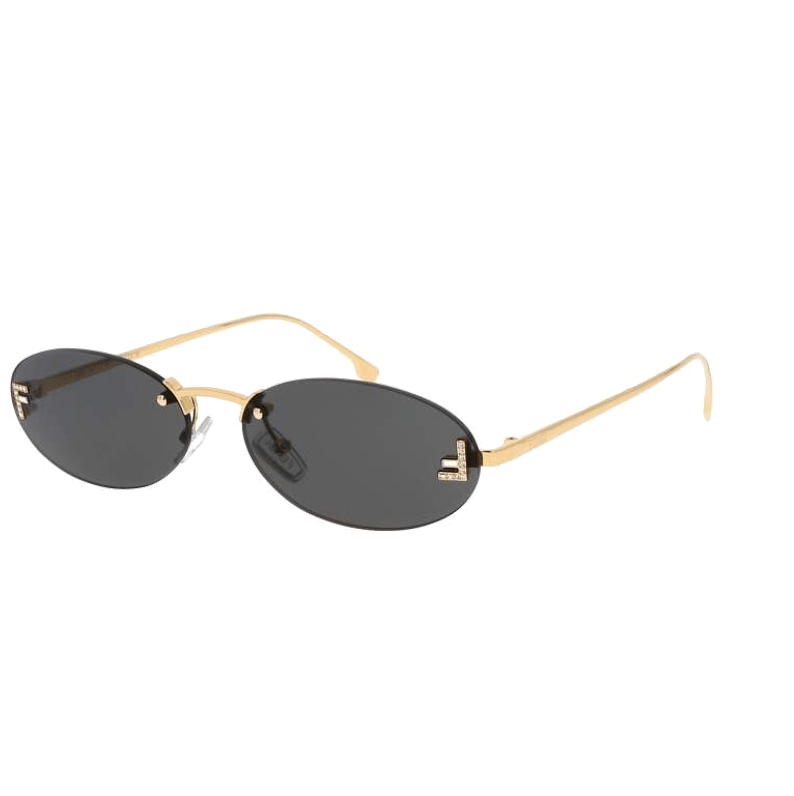 W&W Mode | Ovale Sonnenbrille Mit Goldenen Akzenten Und Subtilen Steinen