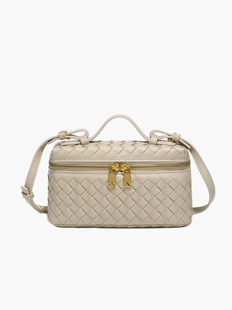 WW | Leder Umhängetasche Damen - elegant mit goldenen Details, vielseitig