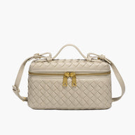 WW | Leder Umhängetasche Damen - elegant mit goldenen Details, vielseitig
