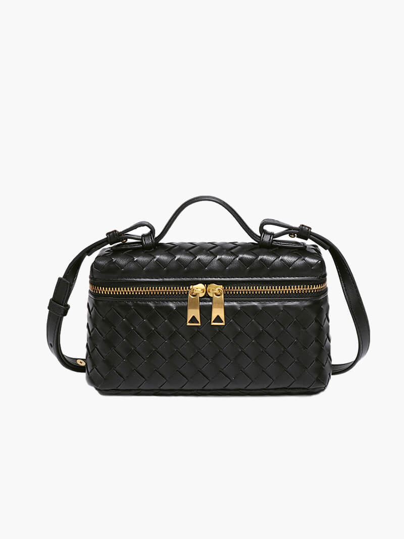 WW | Leder Umhängetasche Damen - elegant mit goldenen Details, vielseitig