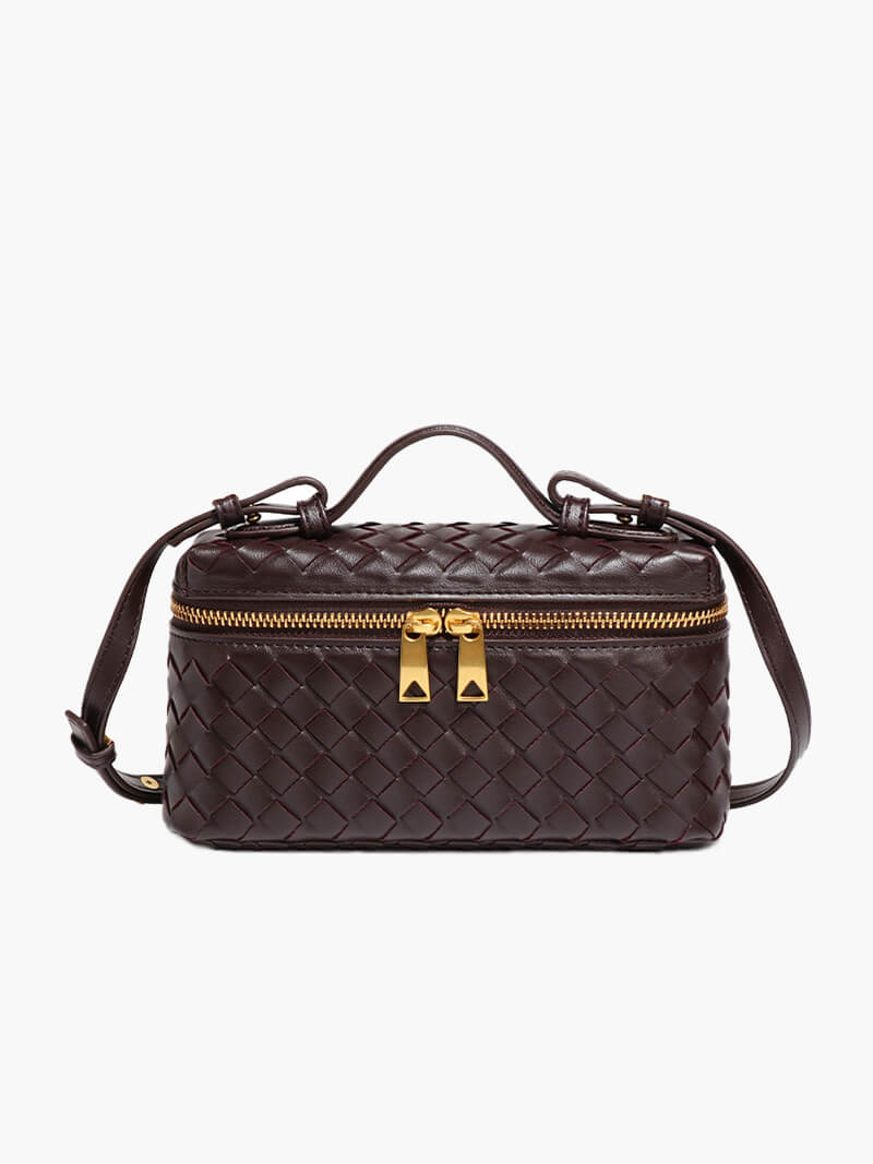 WW | Leder Umhängetasche Damen - elegant mit goldenen Details, vielseitig