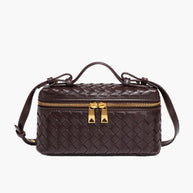 WW | Leder Umhängetasche Damen - elegant mit goldenen Details, vielseitig