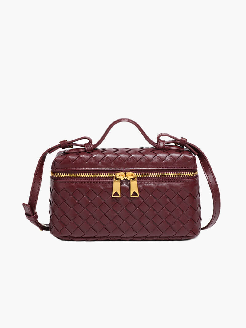 WW | Leder Umhängetasche Damen - elegant mit goldenen Details, vielseitig