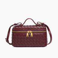 WW | Leder Umhängetasche Damen - elegant mit goldenen Details, vielseitig