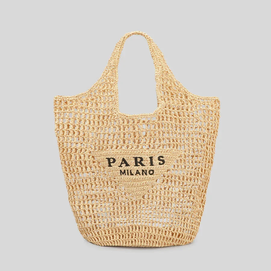 WW Milano - Handgewebte Tasche mit WW- und Milano-Aufdruck