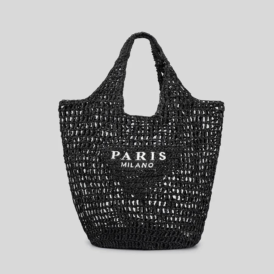 WW Milano - Handgewebte Tasche mit WW- und Milano-Aufdruck
