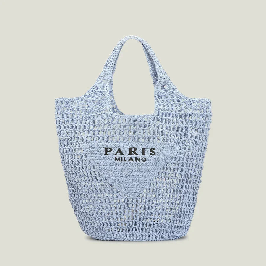 WW Milano - Handgewebte Tasche mit WW- und Milano-Aufdruck