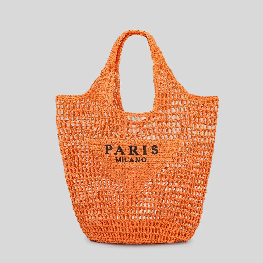 WW Milano - Handgewebte Tasche mit WW- und Milano-Aufdruck