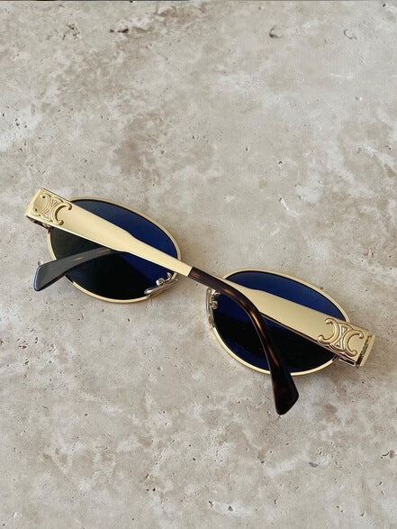 W&W Mode - Sonnebrille Damen Gold | Vintage Retro Sunglasses Women