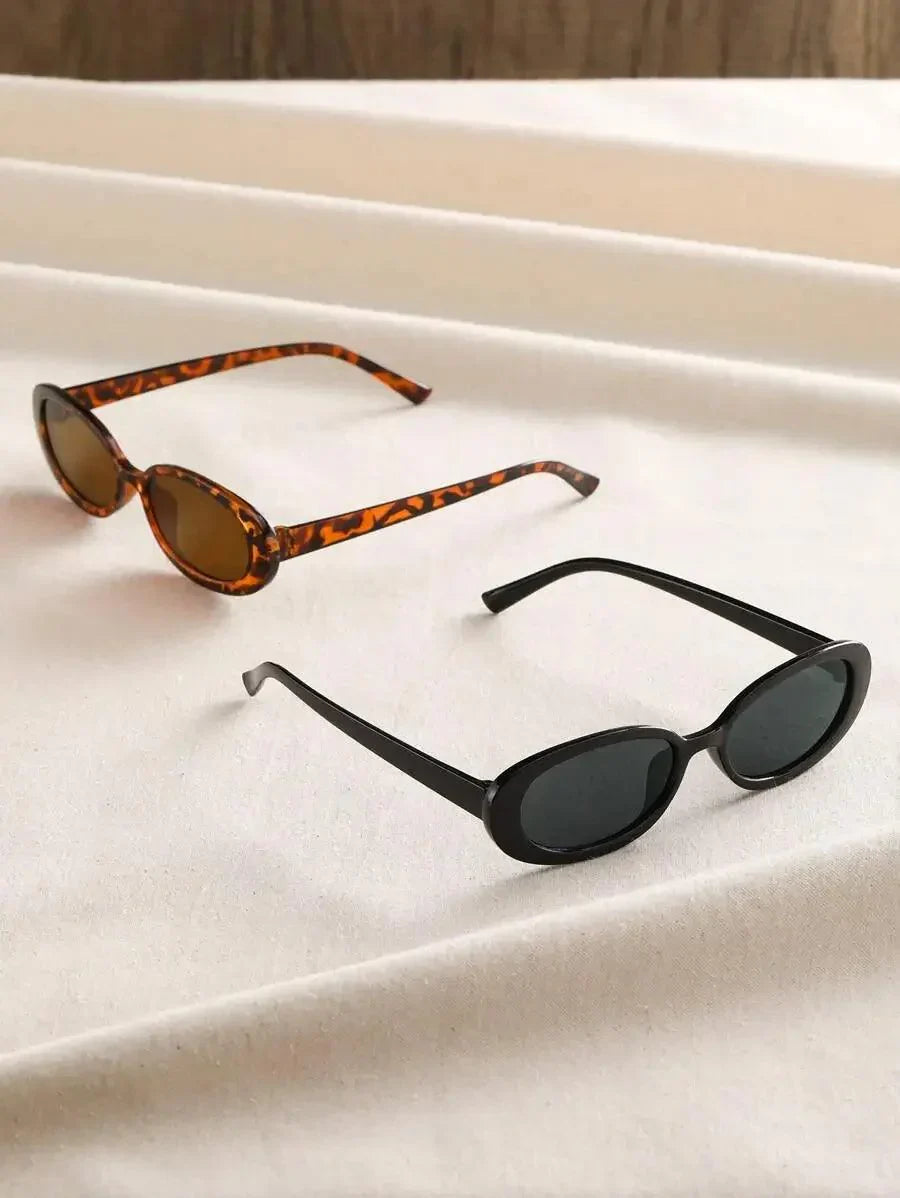 WW | Ovaler Sonnenbrille Im 90er Jahre Stil Mit Weinlese Charme