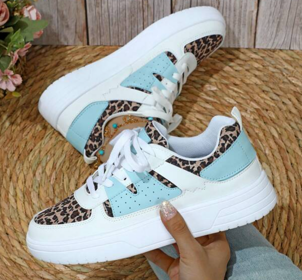 WW | Modische Soft Sneaks Sneaker Für Damen Mit Leopardenmuster Und Aufregenden Prints