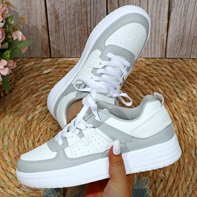 WW | Pastellfarbene Colorblock-Sneaker mit Chunky-Sohle für Frauen