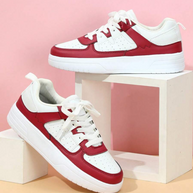 WW | Pastellfarbene Colorblock Sneakers Mit Klobiger Sohle Für Damen