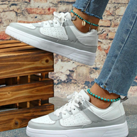 WW | Pastellfarbene Colorblock Sneakers Mit Klobiger Sohle Für Damen