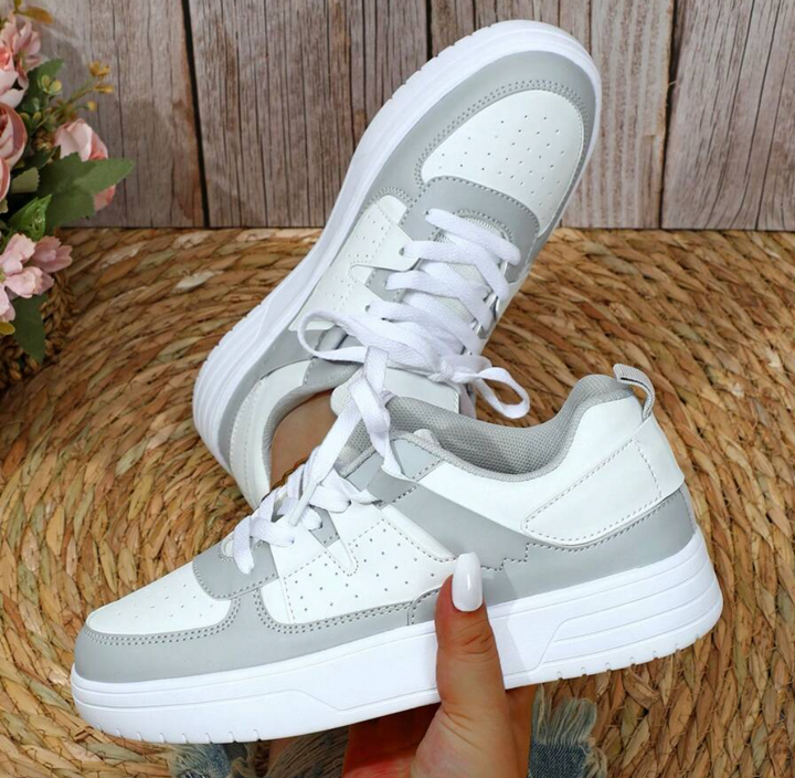 W&W Mode | Pastellfarbene Colorblock Sneakers Mit Klobiger Sohle Für Damen
