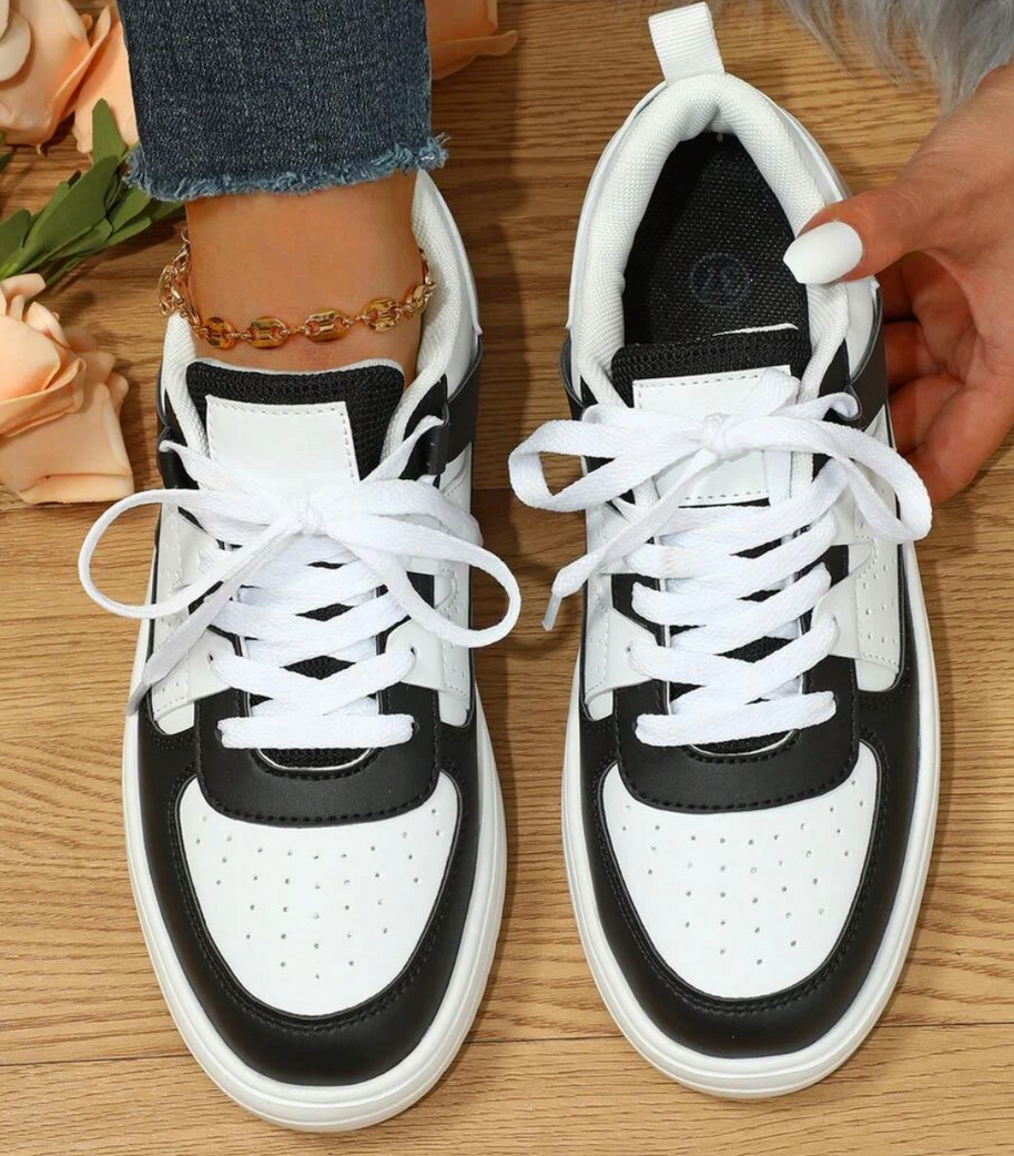 WW | Pastellfarbene Colorblock Sneakers Mit Klobiger Sohle Für Damen