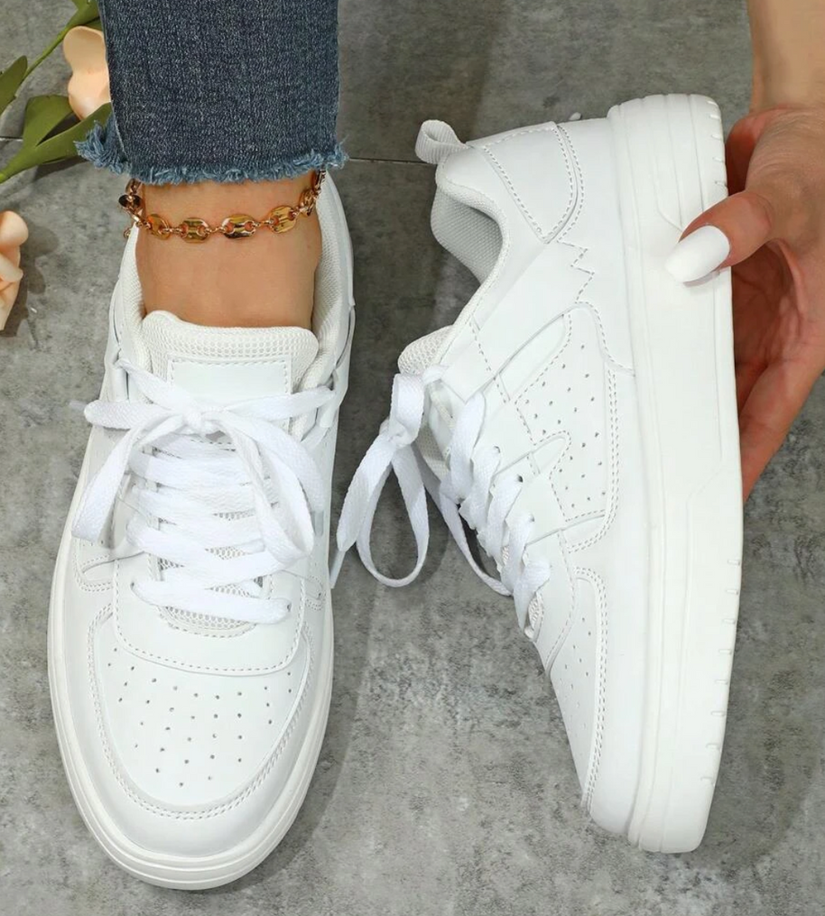 WW | Pastellfarbene Colorblock-Sneaker mit Chunky-Sohle für Frauen