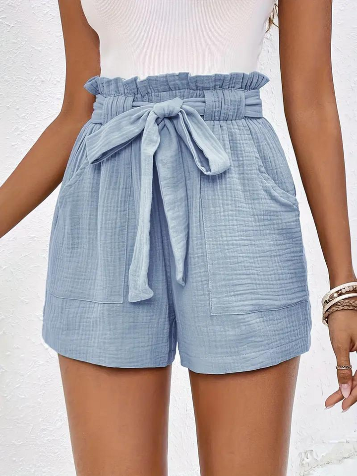 W&W Mode | Shorts mit Gürtel lockere Passform Shorts mit hoher Taille Mini Shorts