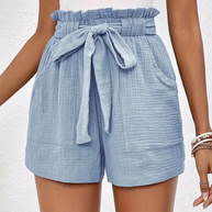 WW | Shorts mit Gürtel lockere Passform Shorts mit hoher Taille Mini Shorts