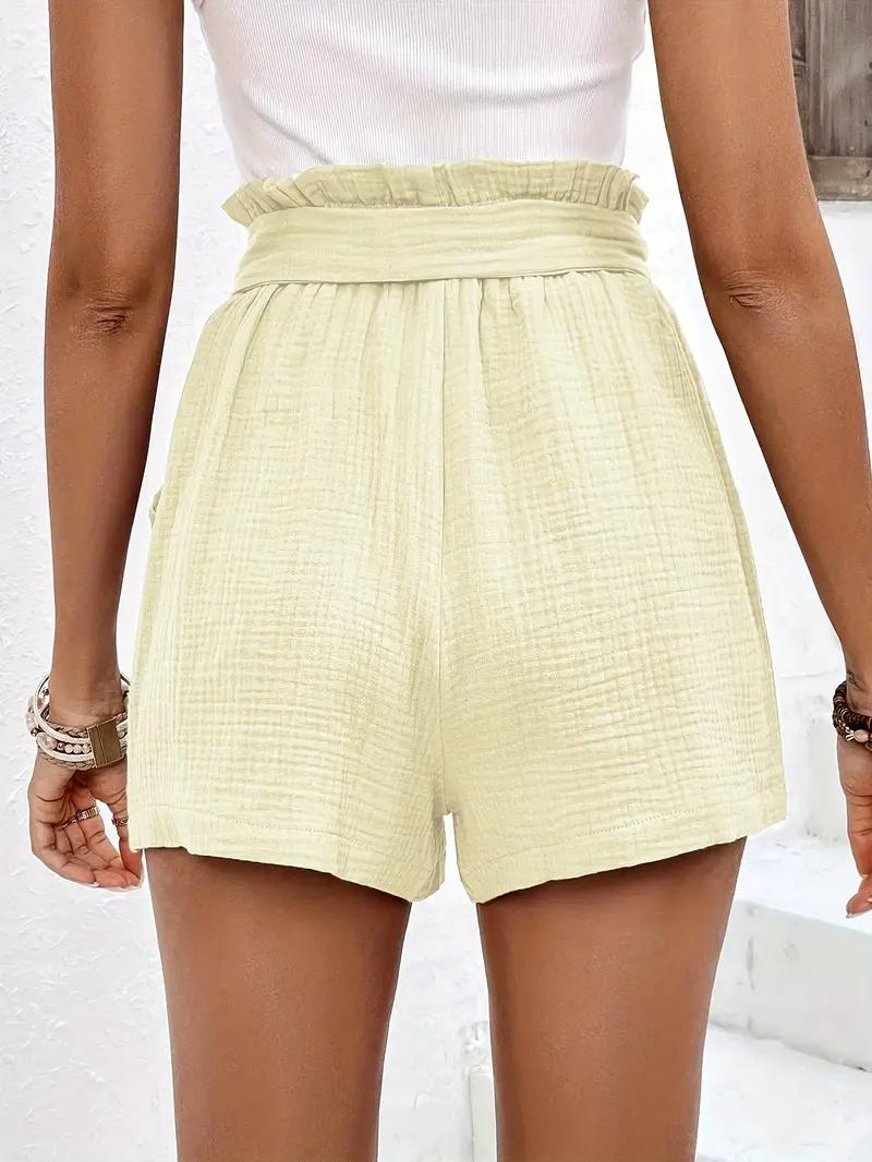 W&W Mode | Shorts mit Gürtel lockere Passform Shorts mit hoher Taille Mini Shorts