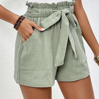 WW | Shorts mit Gürtel lockere Passform Shorts mit hoher Taille Mini Shorts