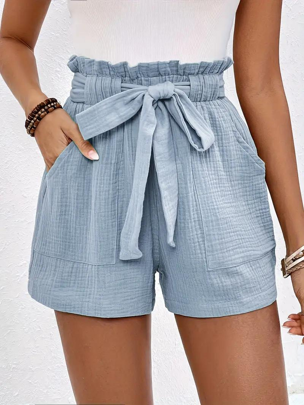 WW | Shorts mit Gürtel lockere Passform Shorts mit hoher Taille Mini Shorts