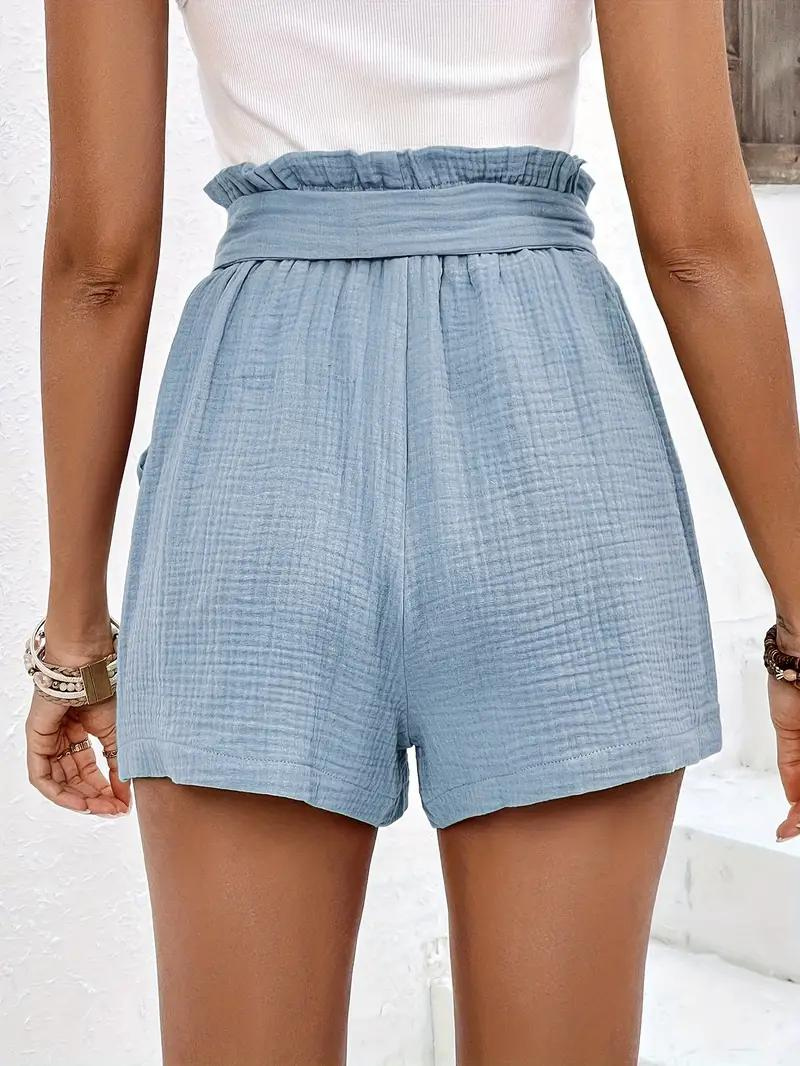 W&W Mode | Shorts mit Gürtel lockere Passform Shorts mit hoher Taille Mini Shorts