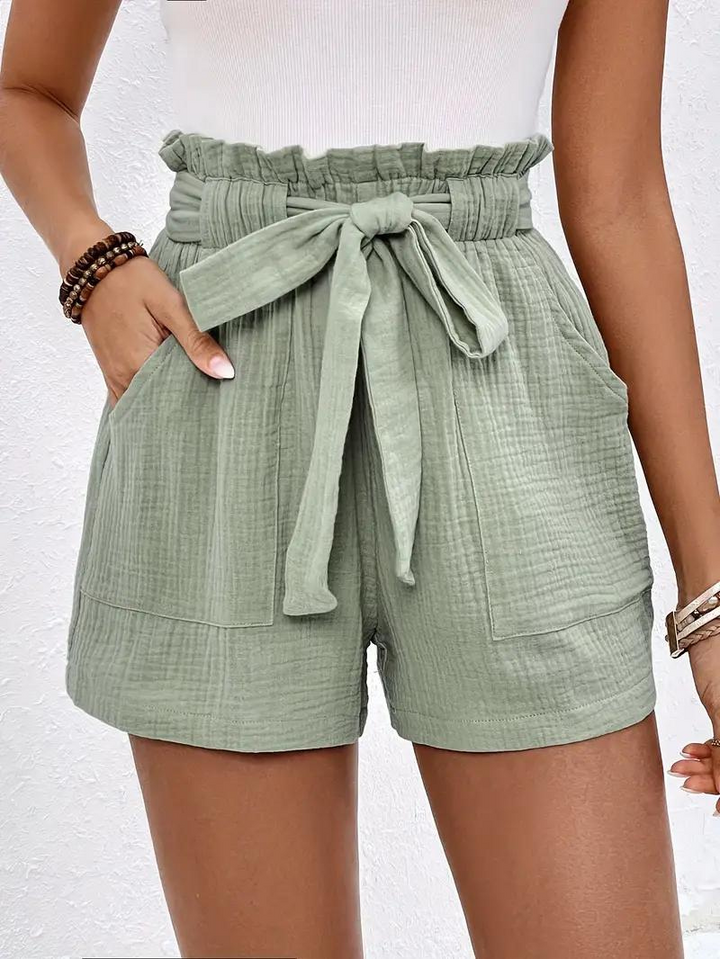 W&W Mode | Shorts mit Gürtel lockere Passform Shorts mit hoher Taille Mini Shorts