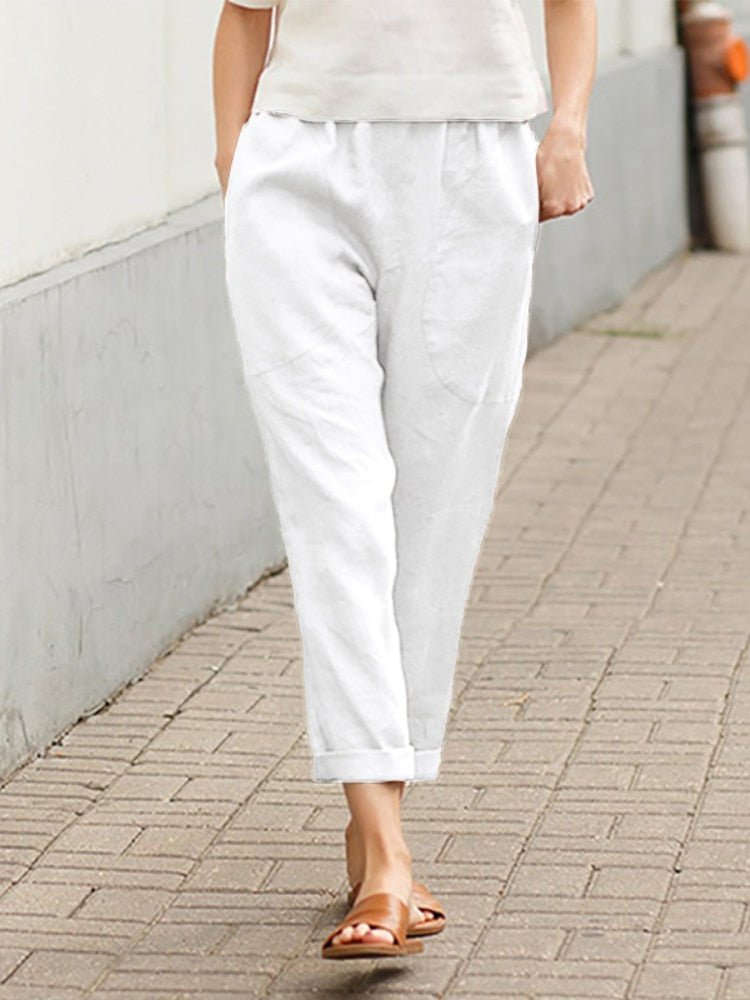 W&W Mode | Loose Fit Taschen Leinenhosen Damenbekleidung