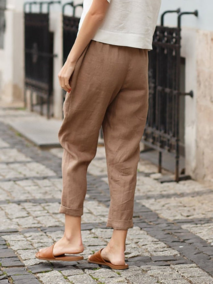 W&W Mode | Loose Fit Taschen Leinenhosen Damenbekleidung