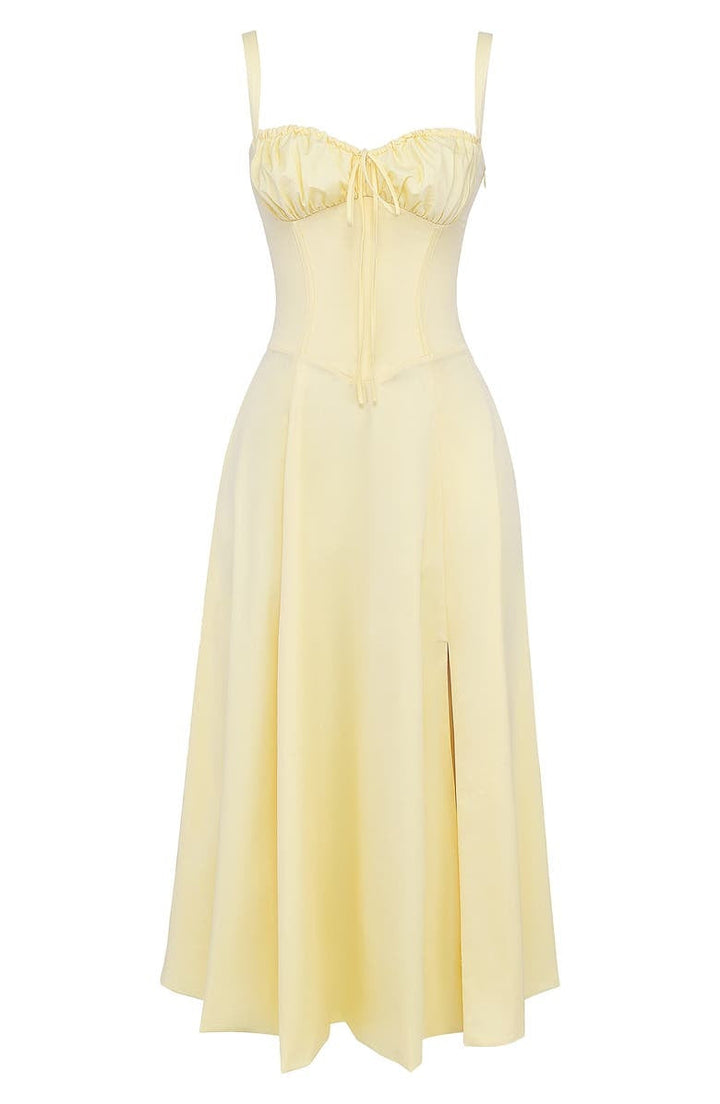W&W Mode | Ärmellos Rückenkrawatte Midikleid Sonnenkleid