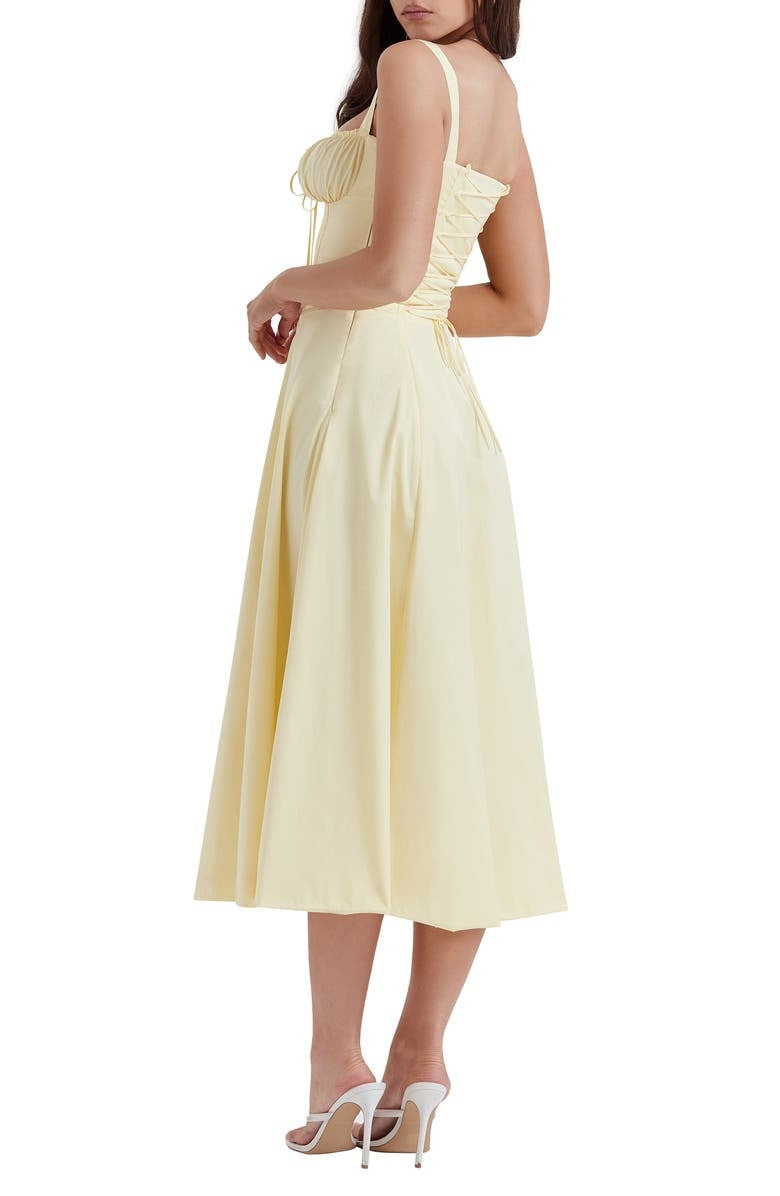W&W Mode | Ärmellos Rückenkrawatte Midikleid Sonnenkleid