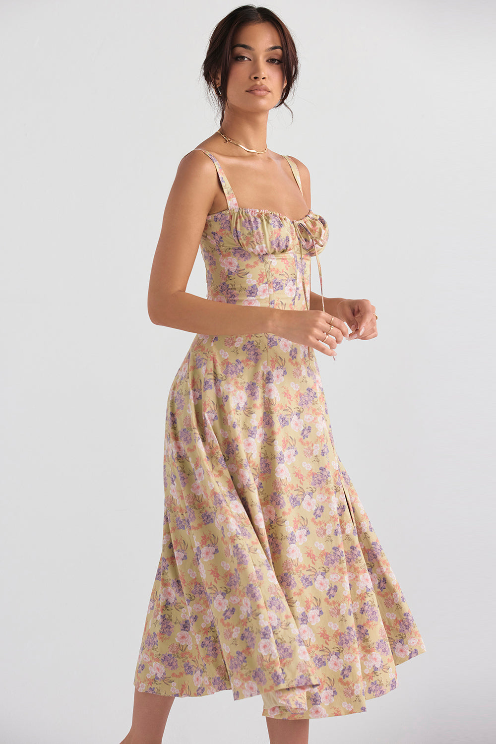 W&W Mode | Ärmellos Rückenkrawatte Midikleid Sonnenkleid